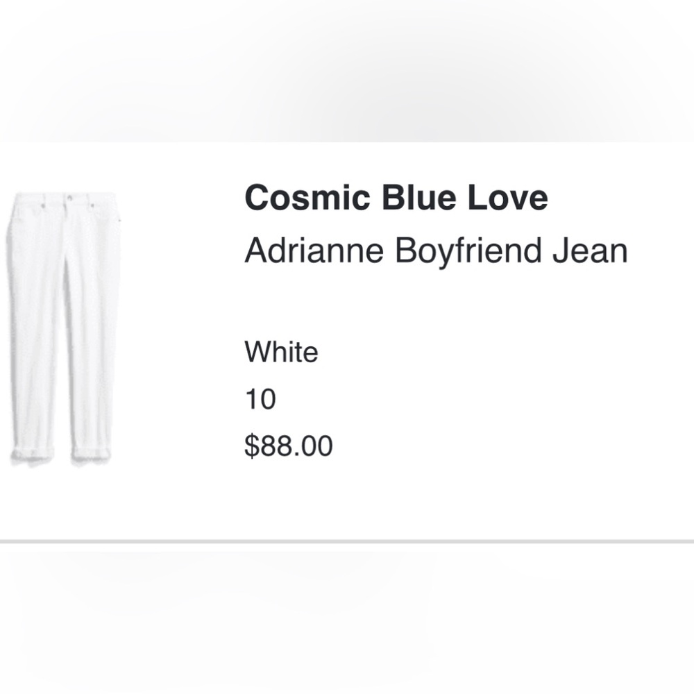 Stitch Fix Cosmic Blue Love Capris size 10